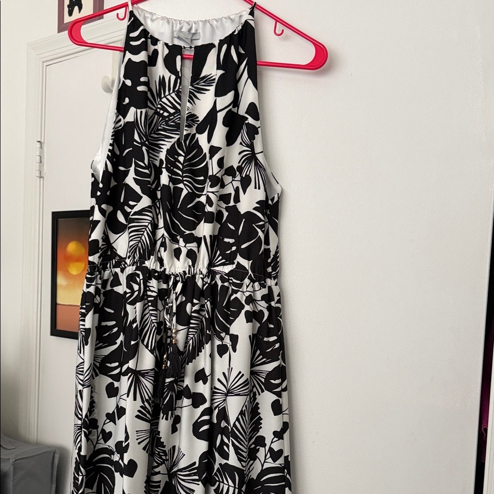 H&M Black and White Floral Maxi Dress